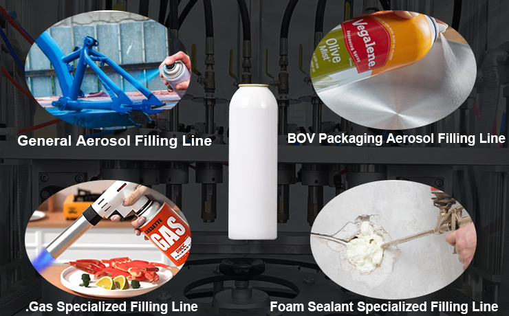 تحليل خطوط تعبئة الأيروسول الأربعة الرئيسية: دليل اختيار النوع العام / BOV / الغاز / الرغوة