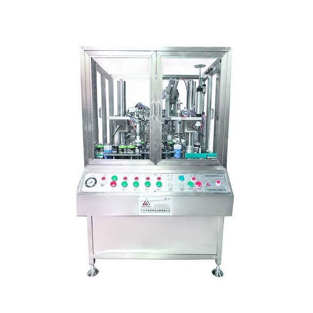 آلة تعبئة رذاذ الأيروسول الهوائي آلة تعبئة منظف الهواء مجهزة بمحرك مقاوم للانفجار