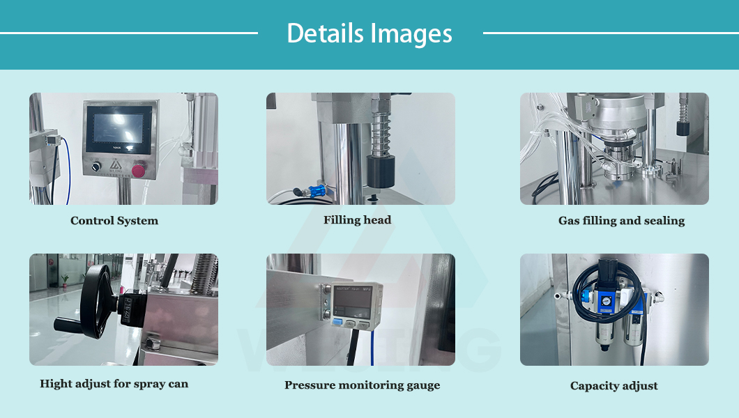ماكينة تعبئة الأيروسول 4 في 1