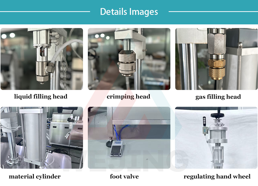 آلة تعبئة الأيروسول من النوع المنفصل نصف الأوتوماتيكية
